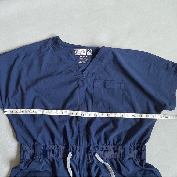 RENEW Wonderwink Blue Zip Front Scrubs Full JumpSuit Modern Fit Women’s XL - Picture 8 of 12